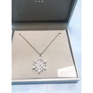 Talbots Swarovski Crystal Snowflake Necklace NWT